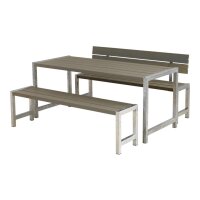 PLUS Plankengarnitur - 186 cm - 1 Tisch + 2 Bänke...