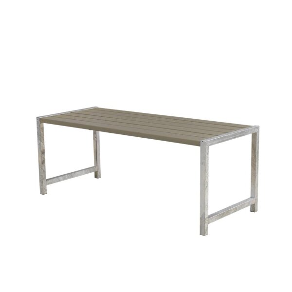 PLUS Plankentisch - 186 cm - Graubraun