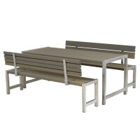 PLUS Plankengarnitur mit 2 Rückenlehnen - 186 cm - 1...
