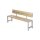 PLUS Plankenbank m/Rückenlehne 176x38x81/44 cm Fungizidbehand. farbgrundiert RAL 7022 Umbragrau