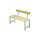 PLUS Cafébank m / Rückenlehne 127 cm - Druckinprägniert