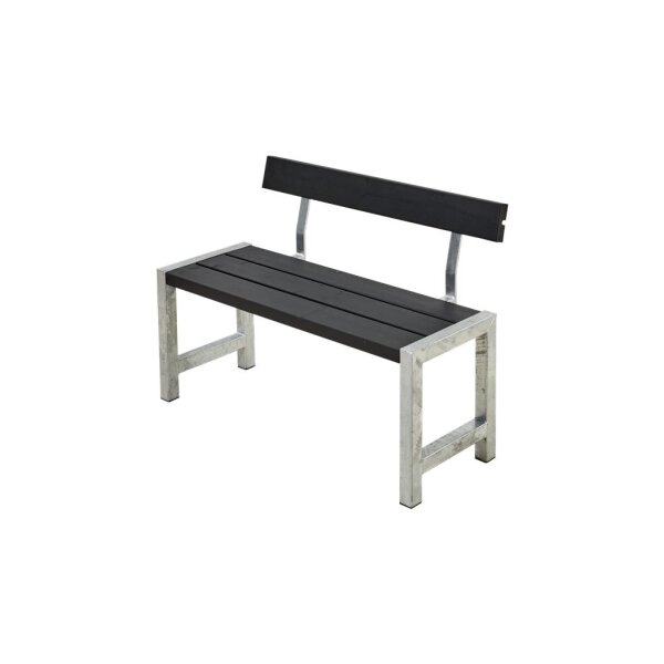 PLUS Cafébank m / Rückenlehne 127 cm - Schwarz