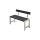 PLUS Cafébank m / Rückenlehne 127 cm - Schwarz