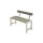 PLUS Cafébank m / Rückenlehne 127 cm - Graubraun