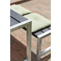 PLUS Cafégarnitur - 127 cm - Schwarz