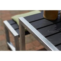 PLUS Cafégarnitur - 127 cm - Schwarz