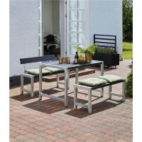 PLUS Cafégarnitur m / 2 Rückenlehne - 127 cm - Schwarz