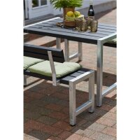 PLUS Cafégarnitur m / 2 Rückenlehne - 127 cm - Schwarz