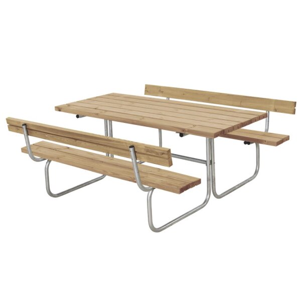 PLUS Classic Kombimöbel + 2 Rückenlehnen 177x177x75/44 cm Thermowood