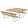 PLUS Classic Kombimöbel + 2 Rückenlehnen 177x177x75/44 cm Thermowood
