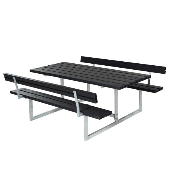 PLUS Basic Kombimöbel mit 2 Rückenlehnen - 177 cm - Schwarz