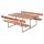 PLUS Basic Kombimöbel mit 2 Rückenlehnen - 177 cm - Farbgrundiert Teak