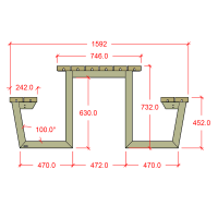 PLUS Wega Kombimöbel - 177 cm - Schwarz