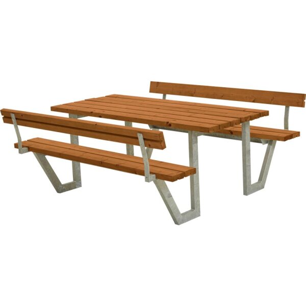 PLUS Wega Kombimöbel mit 2 Rückenlehnen - 177 cm - Farbgrundiert Teak