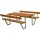 PLUS Wega Kombimöbel mit 2 Rückenlehnen - 177 cm - Farbgrundiert Teak