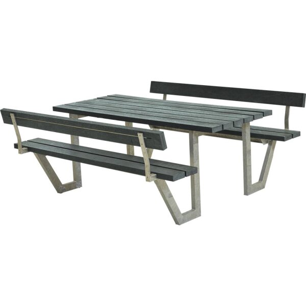 PLUS Wega Kombimöbel mit 2 Rückenlehnen - 177 cm - ReTe x - Grau