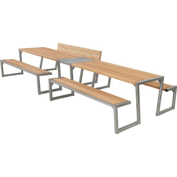 PLUS ZIGMA Kombimöbel Doppel m/Mittermodul + 1 Lehne