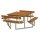 PLUS Twist Kombimöbel mit 2 Rückenlehnen - 204 cm - Farbgrundiert Teak