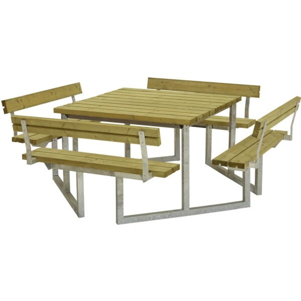 PLUS Twist Kombimöbel mit 4 Rückenlehnen - 227 cm - Druckimprägniert