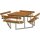 PLUS Twist Kombimöbel mit 4 Rückenlehnen - 227 cm - Farbgrundiert Teak