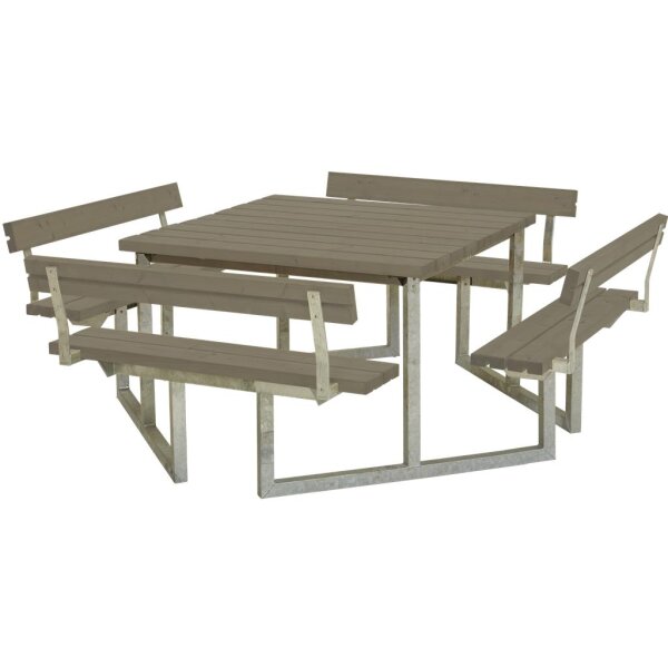 PLUS Twist Kombimöbel mit 4 Rückenlehnen - 227 cm - Graubraun