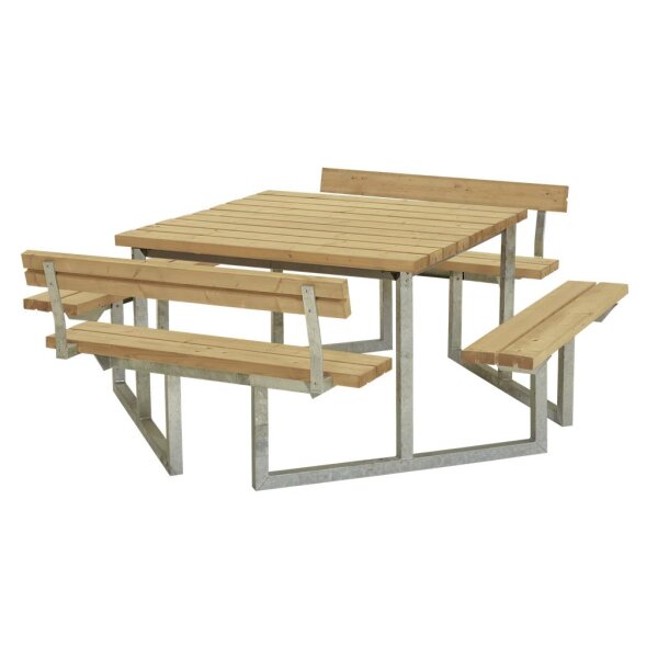 PLUS Twist Sitzgruppe m/2 Rückenlehnen 204x227x76/45 cm. unbehandelte Lärche