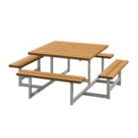 PLUS Picnic Kombimöbel - 200 cm - Farbgrundiert Teak