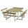 PLUS Picnic Kombimöbel m / 4 Rückenlehnen - 224 cm - Druckimprägniert