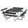 PLUS Picnic Kombimöbel m / 4 Rückenlehnen - 224 cm - Schwarz