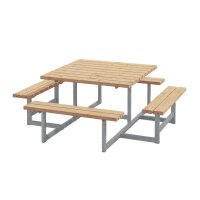 PLUS Picnic Kombimöbel 200x200x73/45 Thermowood