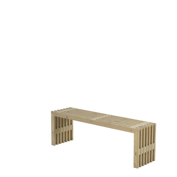 PLUS Rustikale Lattenbank 138 x 36 cm - Farbrundiert treibholz