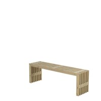 PLUS Rustikale Lattenbank 138 x 36 cm - Farbrundiert...