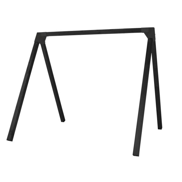 PLUS Schaukelgestell Luxus Cubic - 268 x 260 x 225 cm - Druckimprägniert farbgrundiert RAL 9005 Schwarz