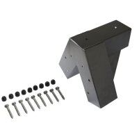 PLUS Schaukelgestell inkl. Erdanker, Schwarz Cubic beschläge und Kabinerhaken 268x260x225 cm - inkl. Nestschaukel Druckimprägniert farbgrundiert RAL 9005 Schwarz