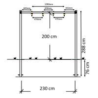 PLUS Schaukelgestell Metall 246 x 9 x 203 cm inkl....