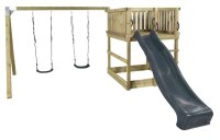 PLUS Play Spielturm inkl. Schaukelanbau Inkl. Grauschwarz...