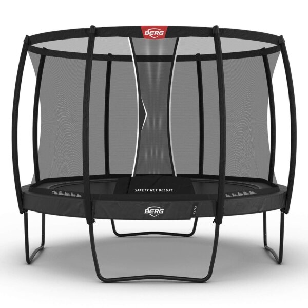 BERG Trampolin rund Elite Regular 330 Grau + Sicherheitsnetz Deluxe
