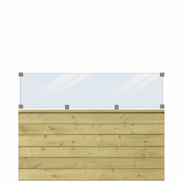 PLUS Klink Profil-Zaun inkl. Glas