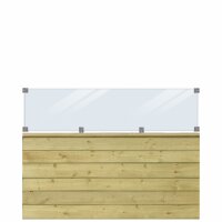 PLUS Klink Profil-Zaun inkl. Glas