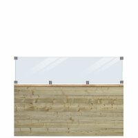 PLUS Plank Profil-Zaun inkl. Glas