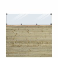 PLUS Plank Profil-Zaun inkl. Glas