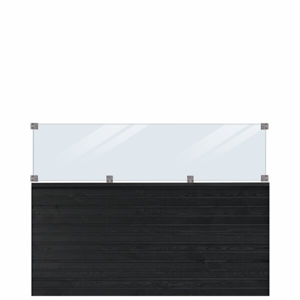 PLUS Plank Profil-Zaun inkl. Glas