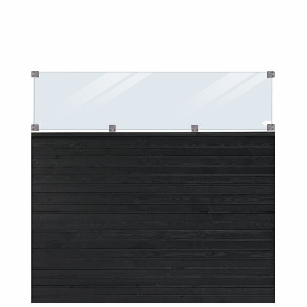 PLUS Plank Profil-Zaun inkl. Glas
