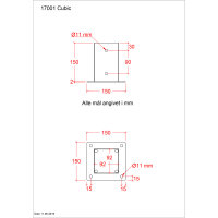 PLUS Cubic Pfostenfuss feuerverzinkt inkl. Schrauben und...