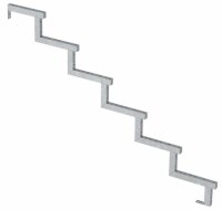PLUS Treppenwange Stahl verzinkt 6-Stufen - Schritttiefe...