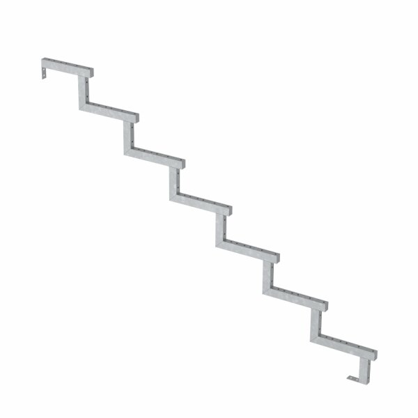 PLUS Treppenwange Stahl verzinkt 7-Stufen - Schritttiefe 28 cm
