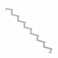 PLUS Treppenwange Stahl verzinkt 7-Stufen - Schritttiefe...
