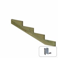 PLUS Treppenwange Holz 4-Stufen (Schritttiefe39 cm)...