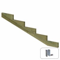 PLUS Treppenwange Holz 5-Stufen (Schritttiefe39 cm)...