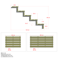 PLUS Terrassentreppe 5 Stufen